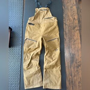 Mountain Hardwear Tan and Black Women's Snow Bib Pants